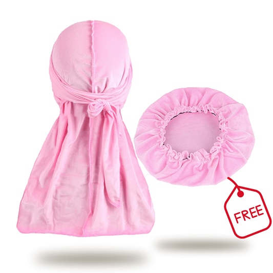 Durag Velour Rose + Bonnet Offert