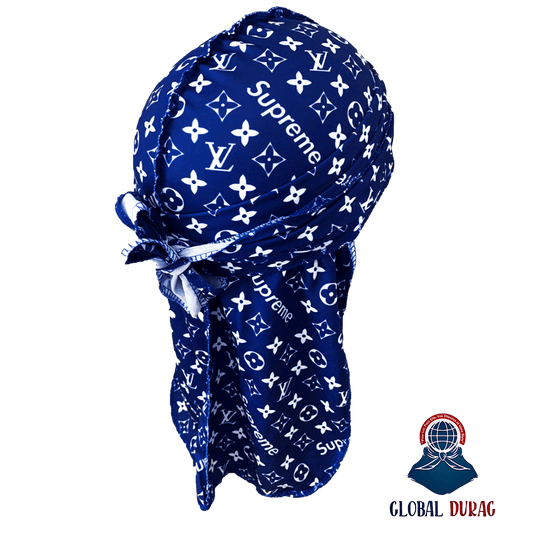 Durag Louis Vuitton x Suprême Bleu | Global Durag